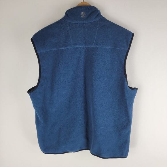 Timberland Fleece Vest Zip Up Blue Sleeveless Size L - Picture 6 of 7